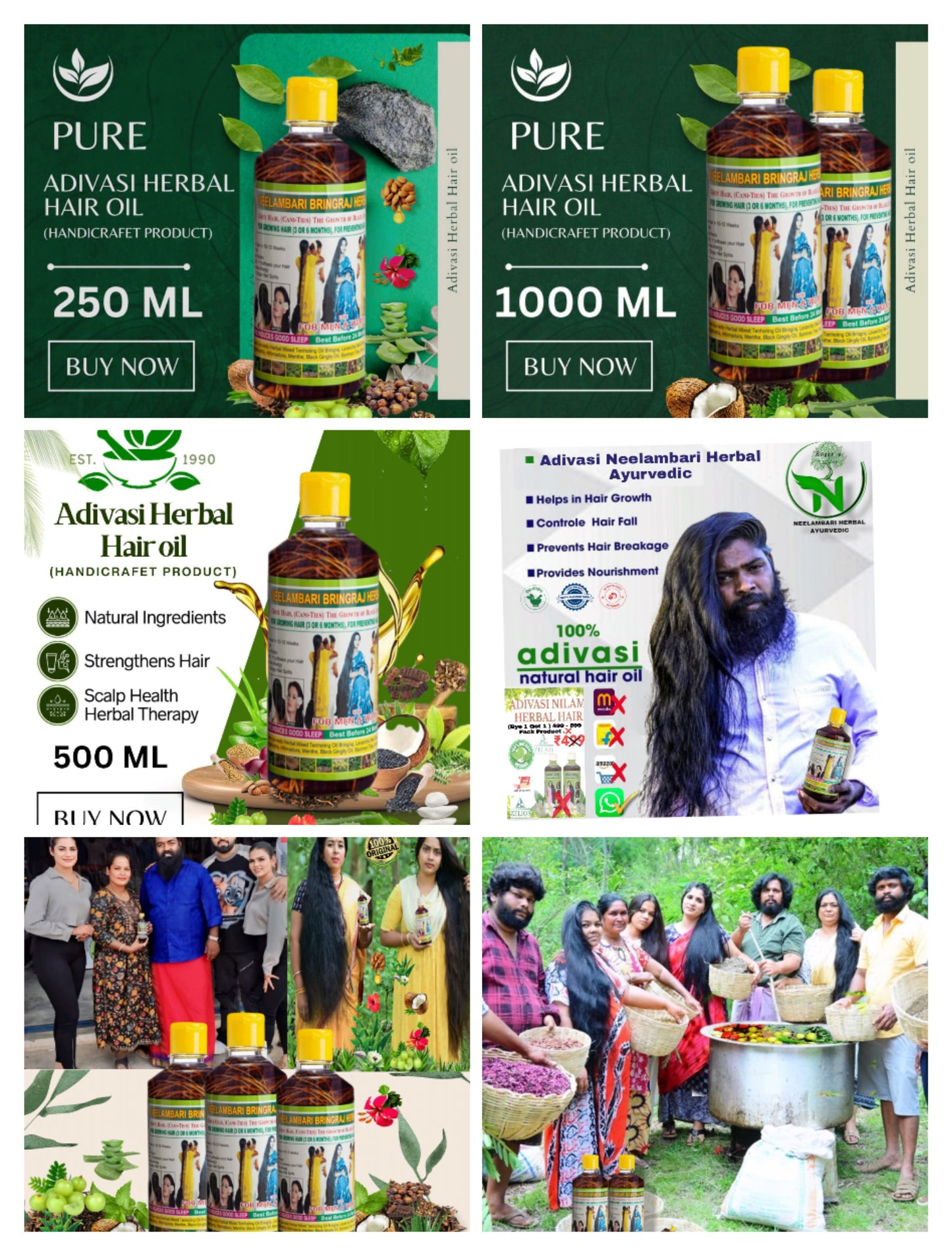 NEELAMBARI ADIVASI HERBAL HAIR OIL